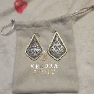 Kendra Scott Gold and Silver Filigree Earrings